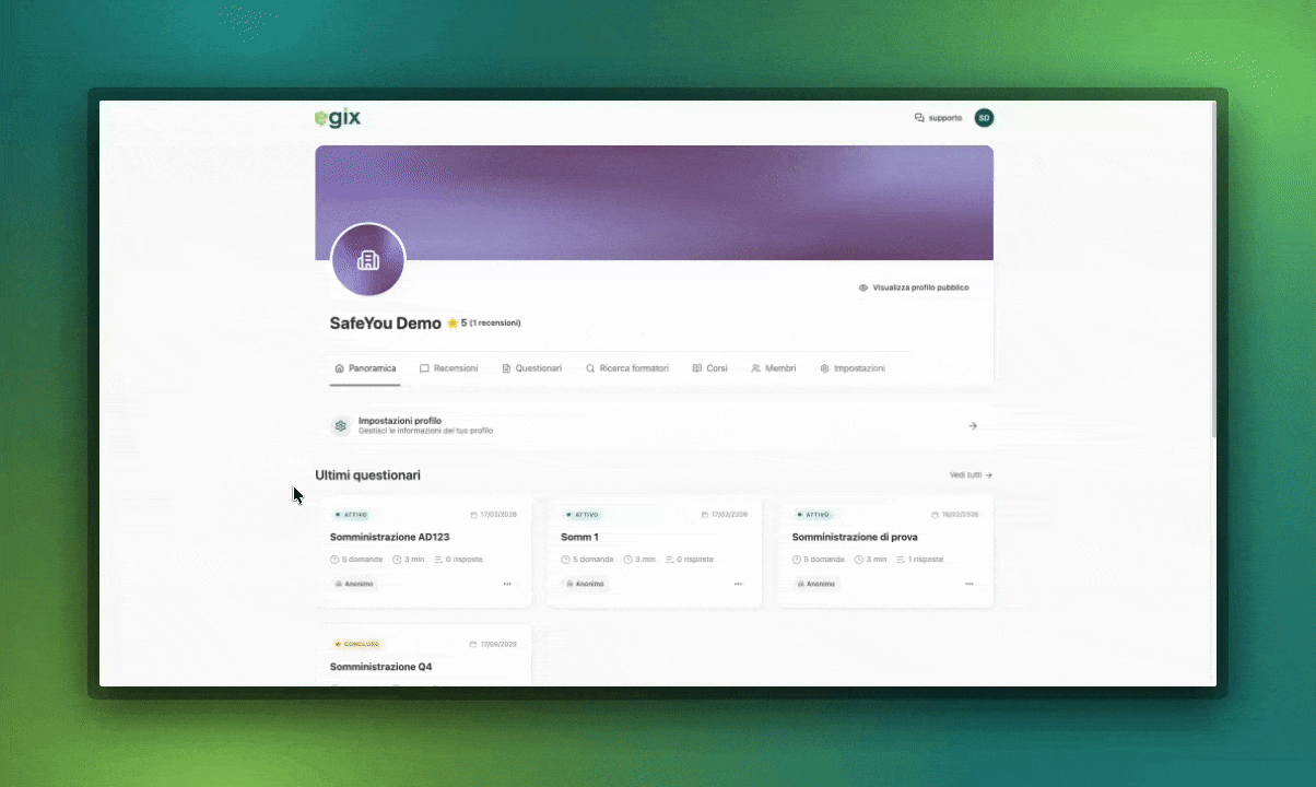 Nuova pagina per cercare i formatori